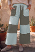 Raw Seam Ankle Length Wide Leg Pants
