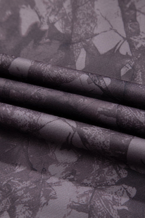 Abstract Woodland Print Baggy Pullover Drawstring Short Sets