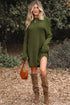 Oversized Drop Shoulder Exposed Seam Sweater Dress