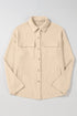 Casual Textured Corduroy Long Sleeve Button Down Jacket