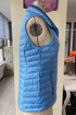 Plush Collar Quilted Zip Front Puffer Vest