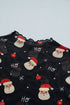 Sheer Novelty Print Stand Neck Long Sleeve Top