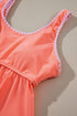 Whip Stitch Detail Peplum Tankini Set