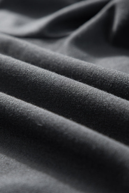 Solid Button Front Long Sleeve Wide Leg Jumpsuit