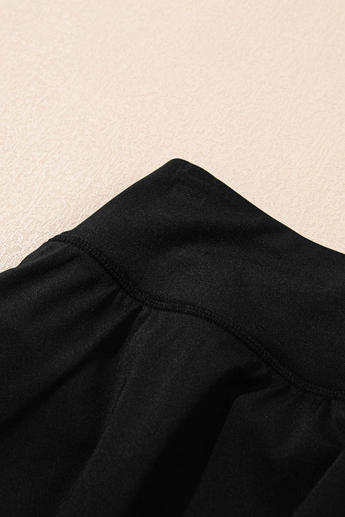 Wide Band High Rise Loose Fit Active Shorts