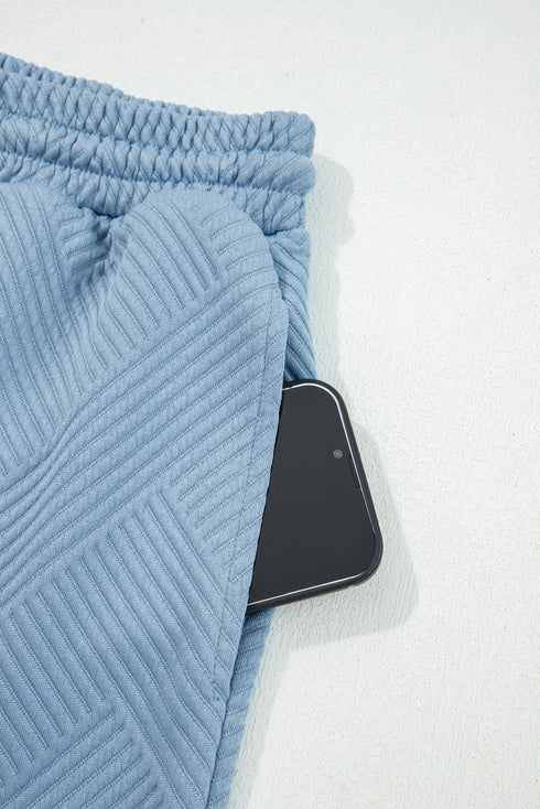 Ultra Loose Textured Slouchy Matching Pant Set