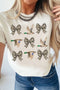 Camo Bow Duck Print Crew Neck Western Graphic Tee