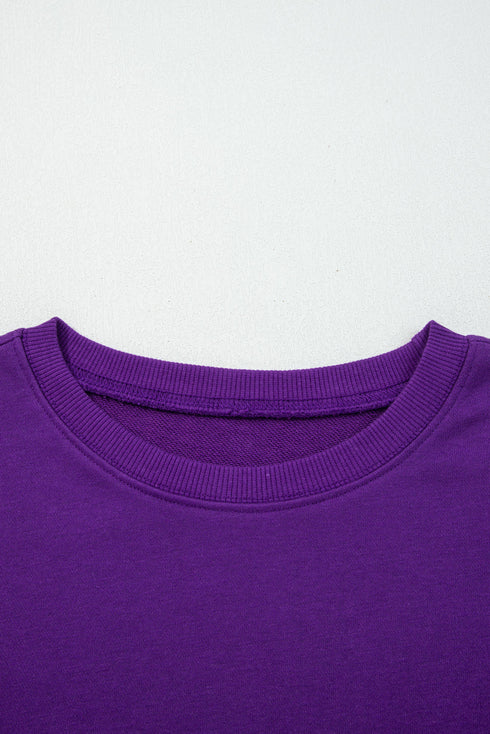 Varsity Stripe Contrast Trim Pullover Skort Two Piece Dress