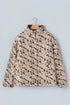 Camouflage Quilted Metal Button Collared Puffer Coat