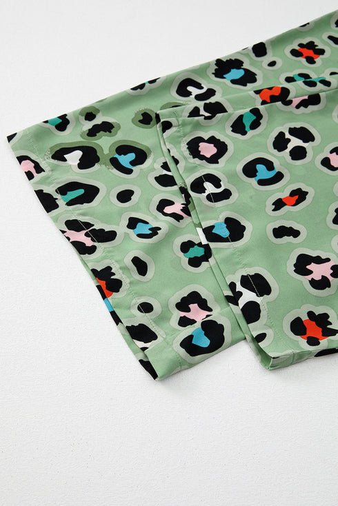 Exclusive Western Leopard Print Wide Leg Pant Sets