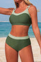 Four Leaf Clover Adjustable Strap Knot Back Two Piece Bikini