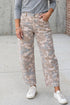 Camouflage Pattern Pocket Rivet Ankle Length Harem Fit Jeans