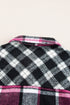 Paneled Checked Button Front Plaid Shacket
