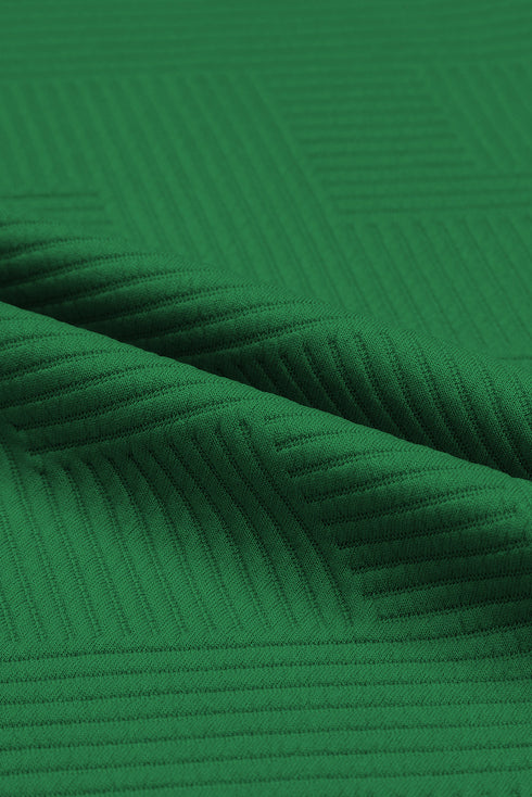 Textured Solid Loose Fit Wide Leg Pant Set