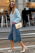 Striped Long Sleeve Round Neck Open Front Cardigan
