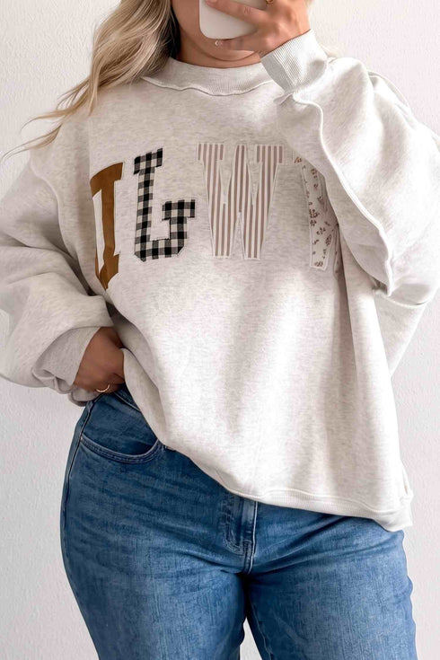 What Would Jesus Do Exposed Seam Mock Neck Sweatshirt