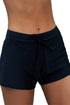 Contrast Waistband Tie Front Swim Shorts