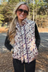 Camouflage Puffer Stand Neck Zip Up Sleeveless Vest