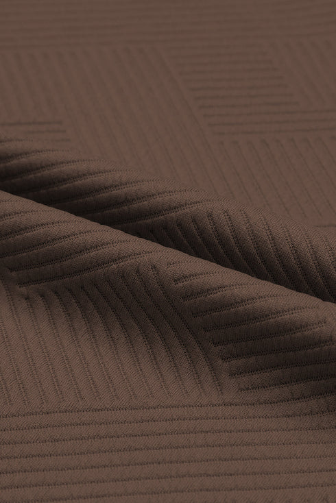 Textured Solid Loose Fit Wide Leg Pant Set