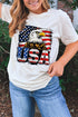 Eagle Graphic Print Crew Neck Short Sleeve Tee