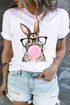 Easter Bubblegum Rabbit Graphic Plus Size Tee