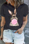 Easter Bubblegum Rabbit Graphic Plus Size Tee