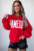 Easy Embroidered Patch Pattern Casual Shift Sweatshirt
