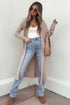 Polyester Cotton Long Sleeve Tunic Shift Cardigan