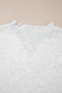 High Neck Ribbed Cuff And Hem Sweatshirt