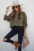 Textured Round Neck Drop Shoulder Pullover Sweatshirt