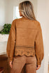 Faux Suede Western Retro Hollowed Detail Jacket