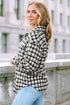 Casual Plaid Print Button Front Tunic Shacket