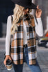 Modern Retro Plaid Collared Button Up Vest