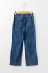 Drawstring Elastic Waist Loose Wide Leg Denim Jeans