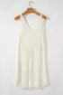 Boho Open Knit Tie Waist Mini Cover Up