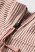 Twist Ribbed Zip Collar Drop Shoulder Long Sleeve Top