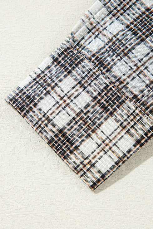 Southern Belle Checkered Plaid Loose Fit Hooded Shacket