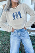 Pure Acrylic Open Knit Fish Embroidered Sweater