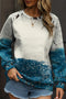 Abstract Print Raglan Sleeve Relaxed Pullover Sweatshirt