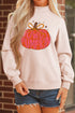 Polyester Blessed Pumpkin Graphic Mock Neck Sweatshirt