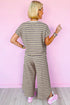 Striped Tassel Detail Tee And Wide Leg Pant Sets