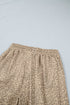 Leopard Star Print Long Sleeve Loose Two Piece Pant Set