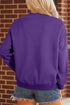 Sequined Ghost Print Mock Neck Graphic Sweatshirt