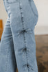 Bow Knot Side Detail Loose Wide Leg Jeans
