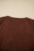 Corduroy V Neck Long Sleeve Mini Dress
