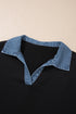 V Neck Tunic Shift Long Sleeve Top