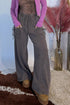 Cotton Elastic Waist Drawstring Tie Cargo Pants