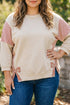 Striped Pattern Patchwork Bow Bracelet Sleeve Top