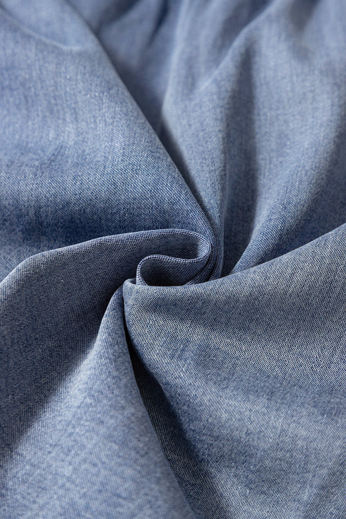 High Waist Lace Up Raw Hem Plus Size Denim Shorts