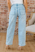Exposed Stitch Detail Drawstring Wide Leg Barrel Jeans